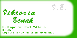viktoria benak business card