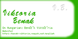 viktoria benak business card